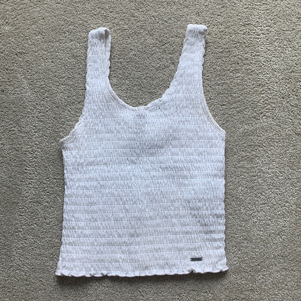 White hollister ribbed tank women’s size XXS